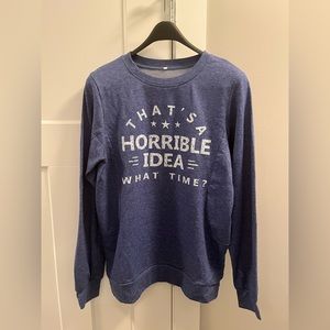Fun Blue crew neck sweatshirt
